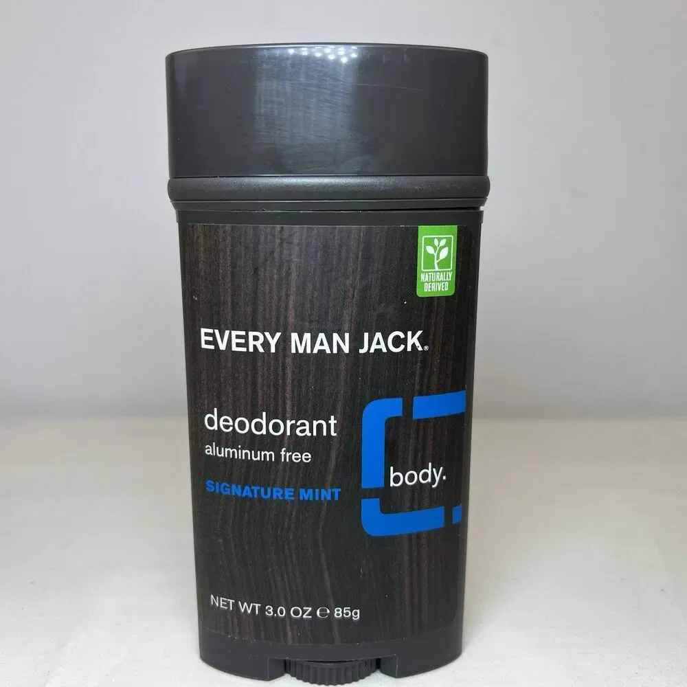 NEW Every Man Jack Signature Mint Aluminum Free Naturally Deodorant 3 oz Vegan